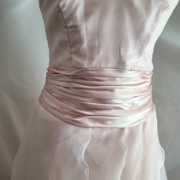 David's Bridal Strapless Dress in Blush - Picture 4 of 6